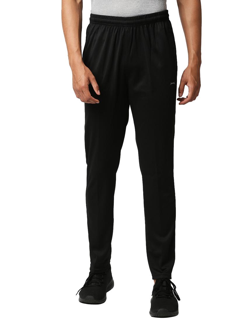 black solid full length track pant - 18349264 -  Zoom Image - 0