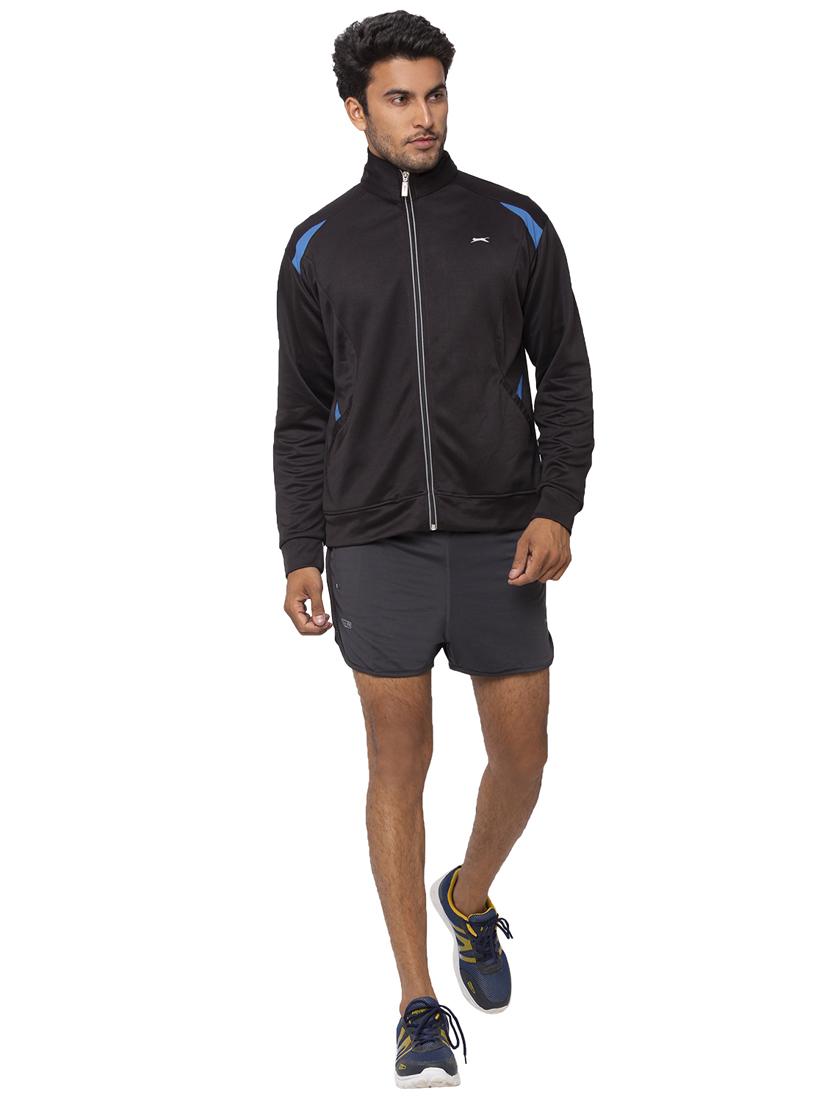 black solid casual jacket - 18349271 - Standard Image - 3