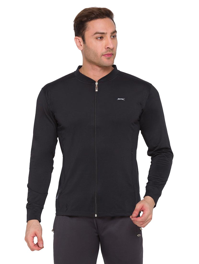 black solid casual jacket - 18349274 -  Zoom Image - 0