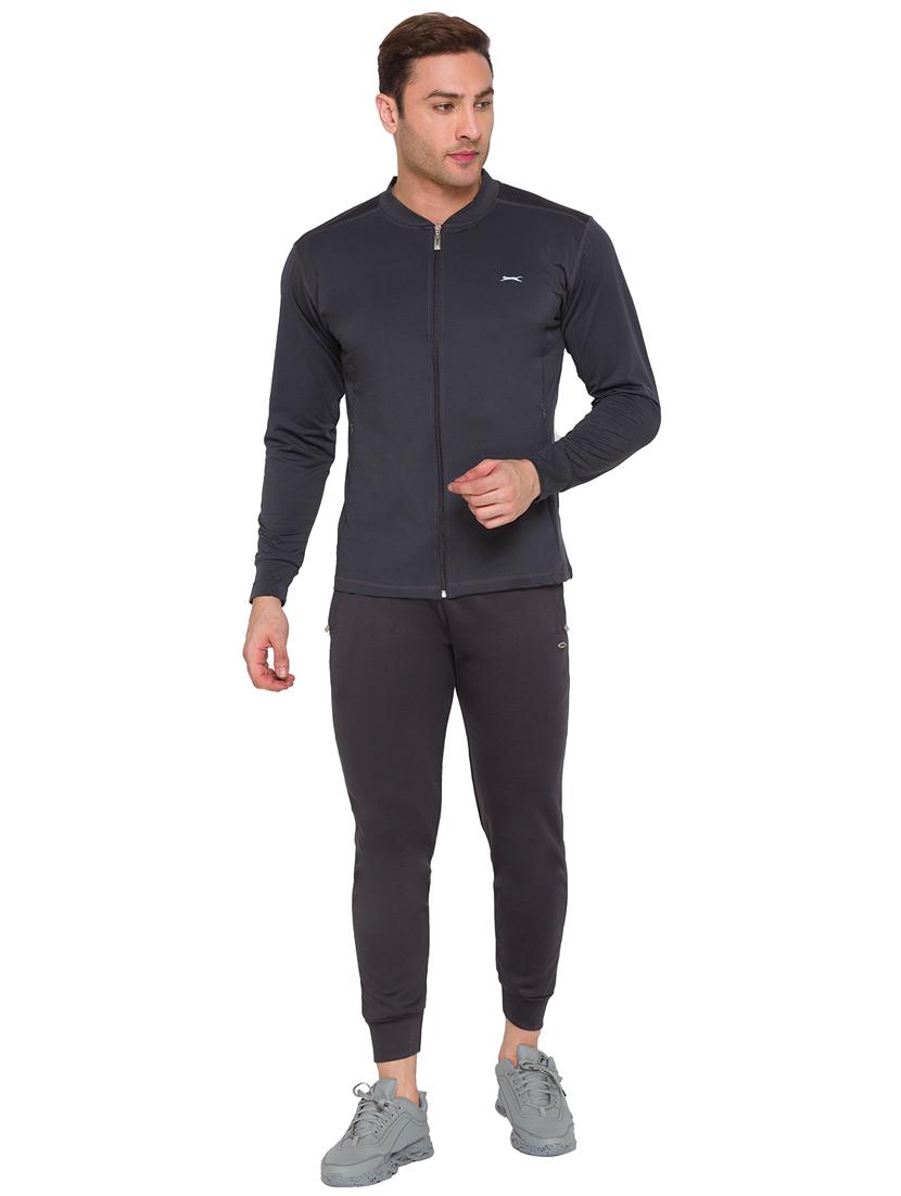 grey solid casual jacket - 18349275 - Standard Image - 3