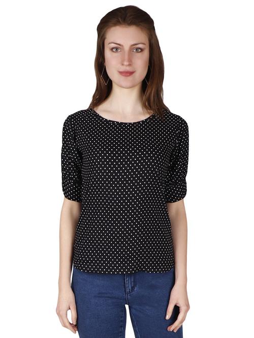 round neck printed top - 18349310 - Standard Image - 0
