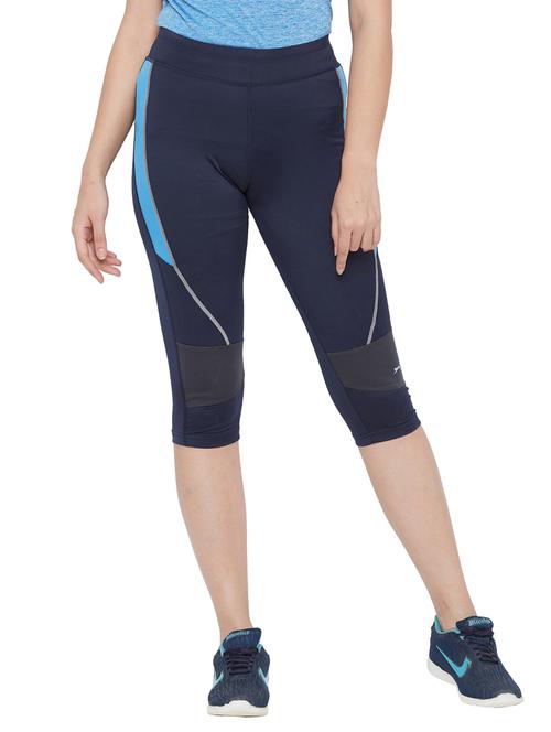 navy blue solid leggings capri - 18351327 -  Standard Image - 0