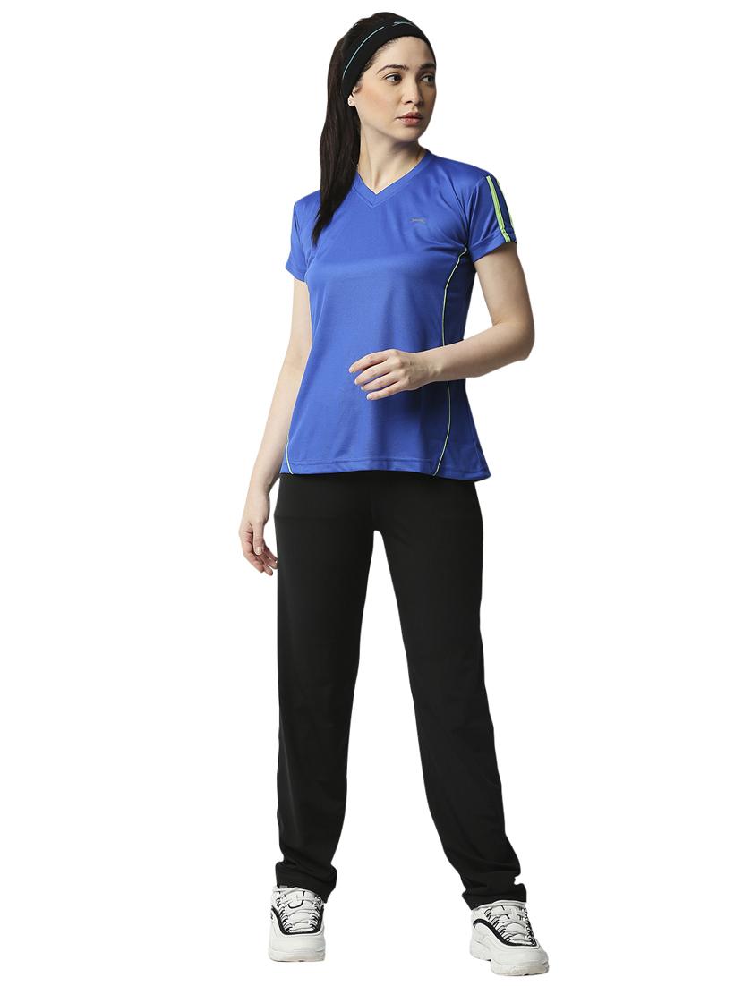 v-neck contrast piped top - 18351348 - Standard Image - 3