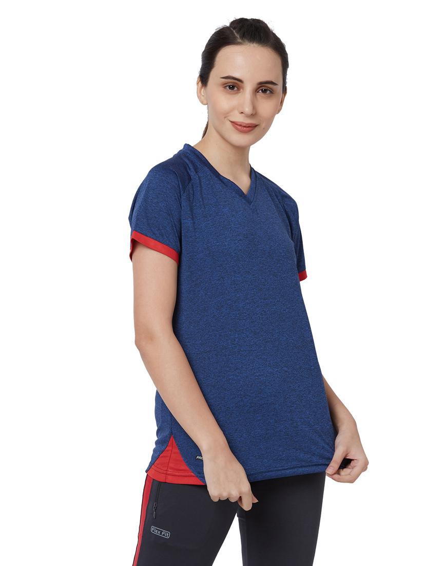 v-neck melange top - 18351351 -  Zoom Image - 0