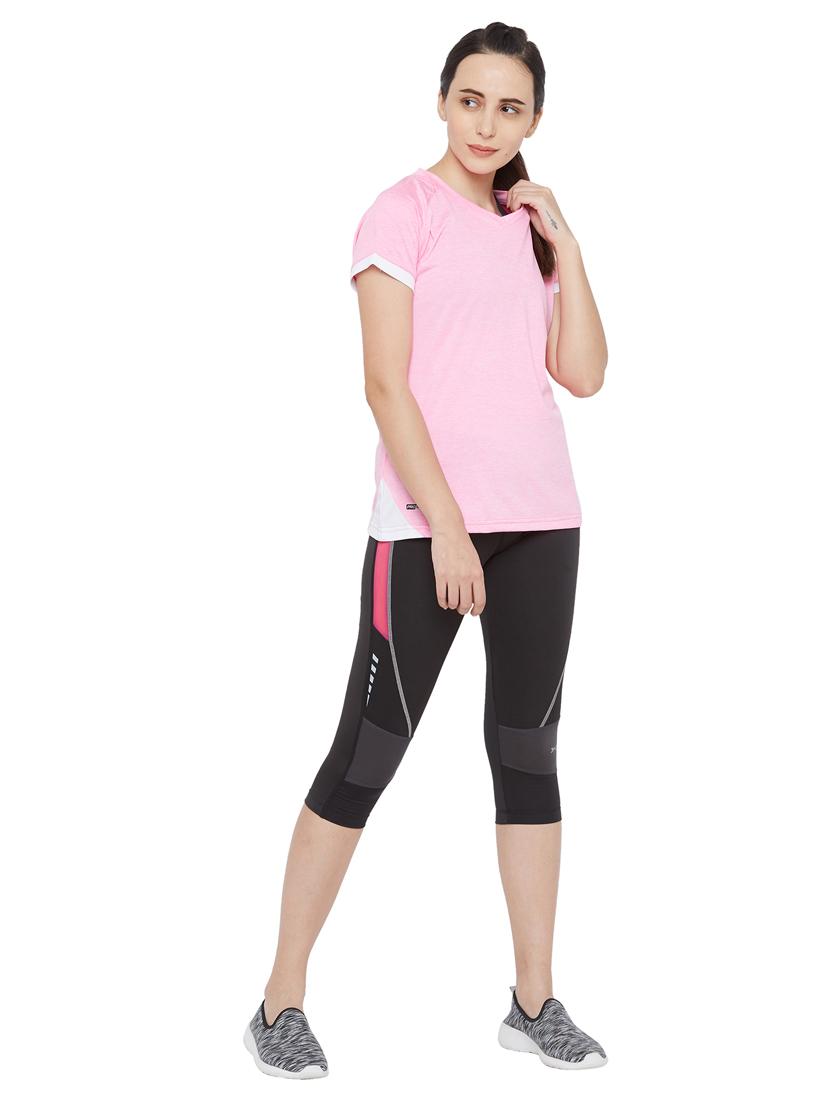 v-neck melange top - 18351354 - Standard Image - 3