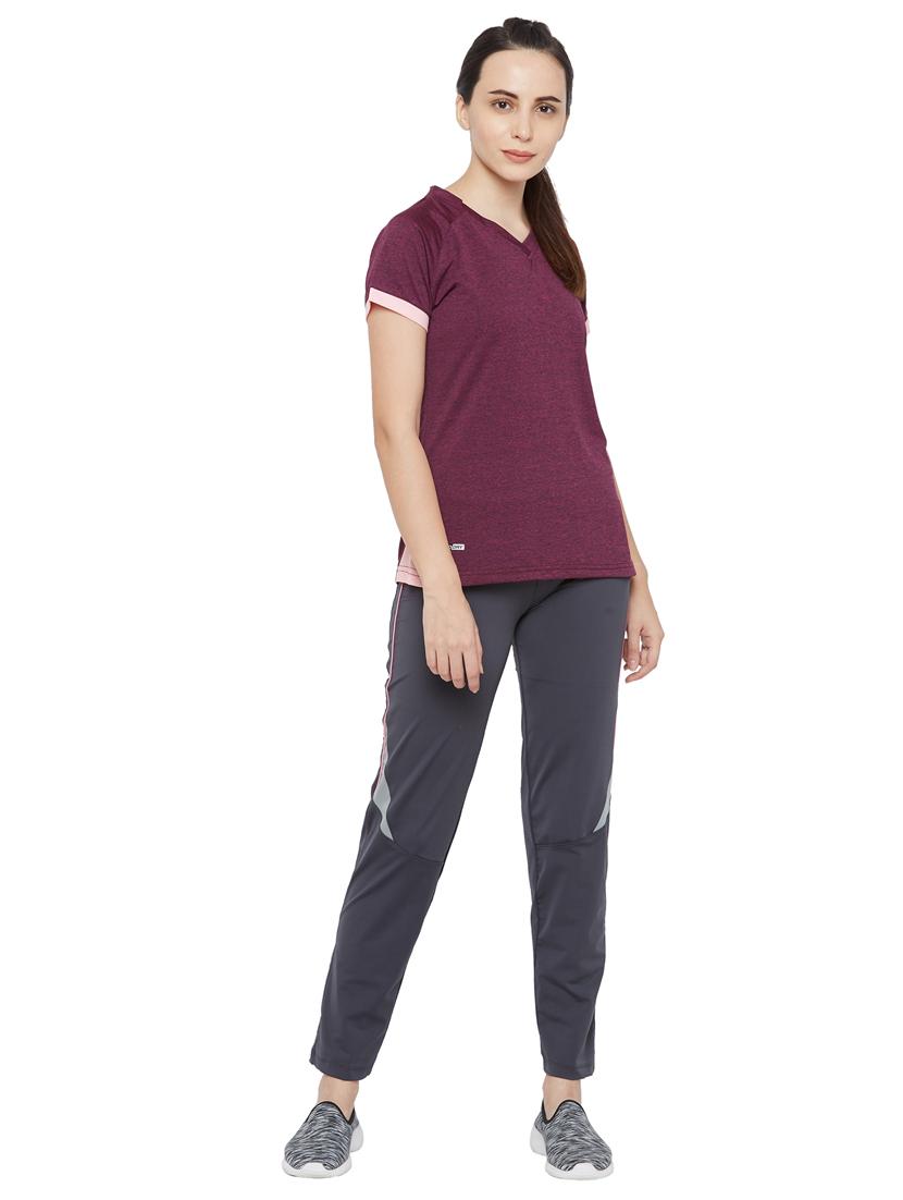 v-neck melange top - 18351355 - Standard Image - 3