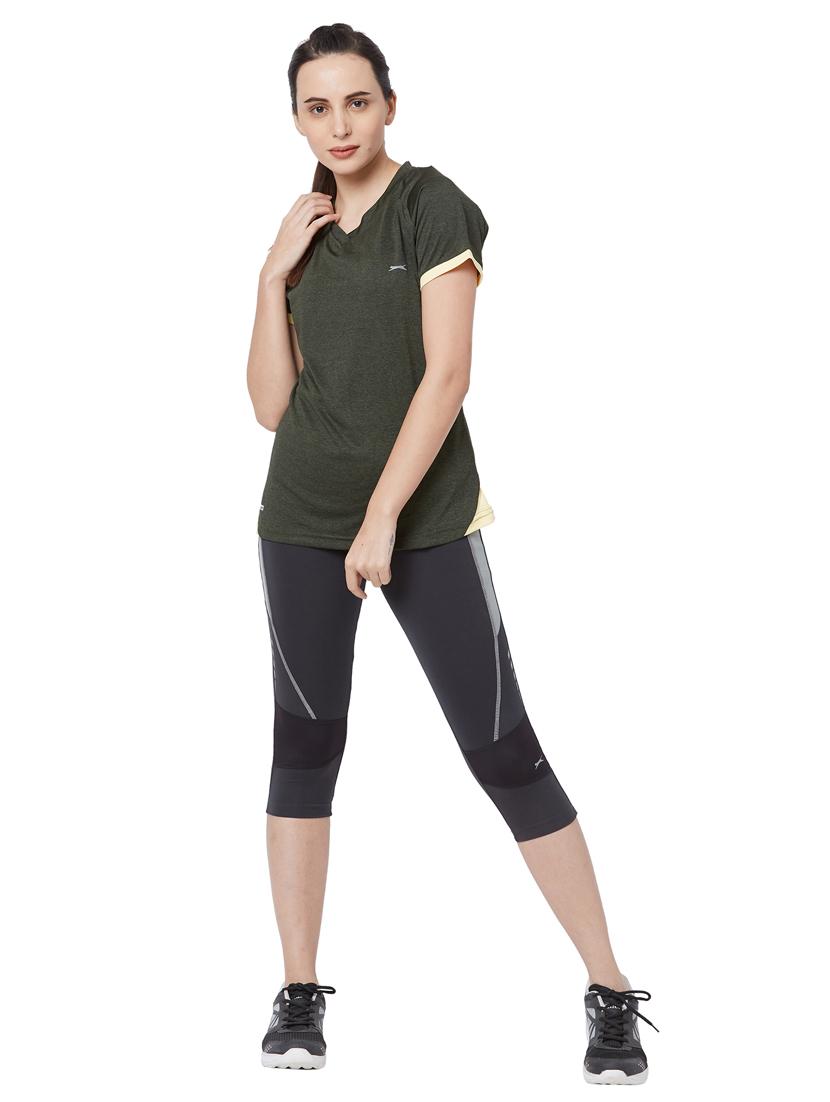v-neck melange top - 18351356 - Standard Image - 3