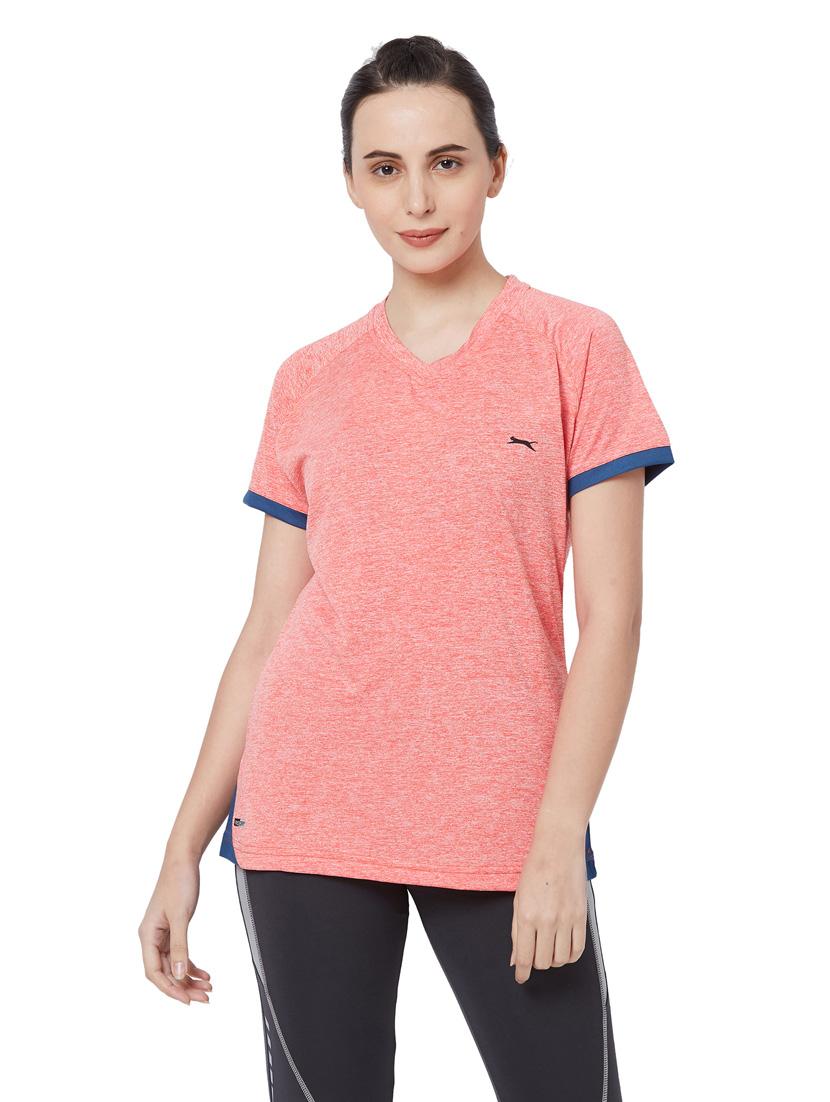 v-neck melange top - 18351357 - Zoom Image - 0