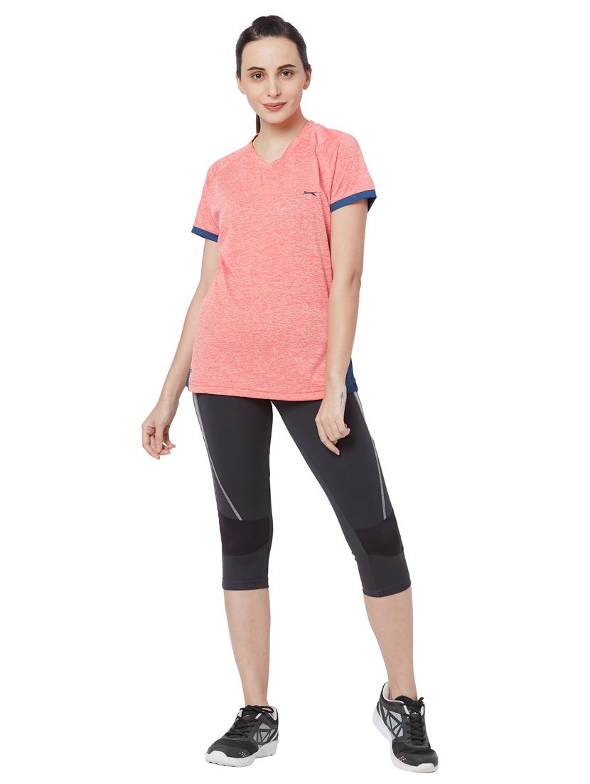 v-neck melange top - 18351357 - Standard Image - 3