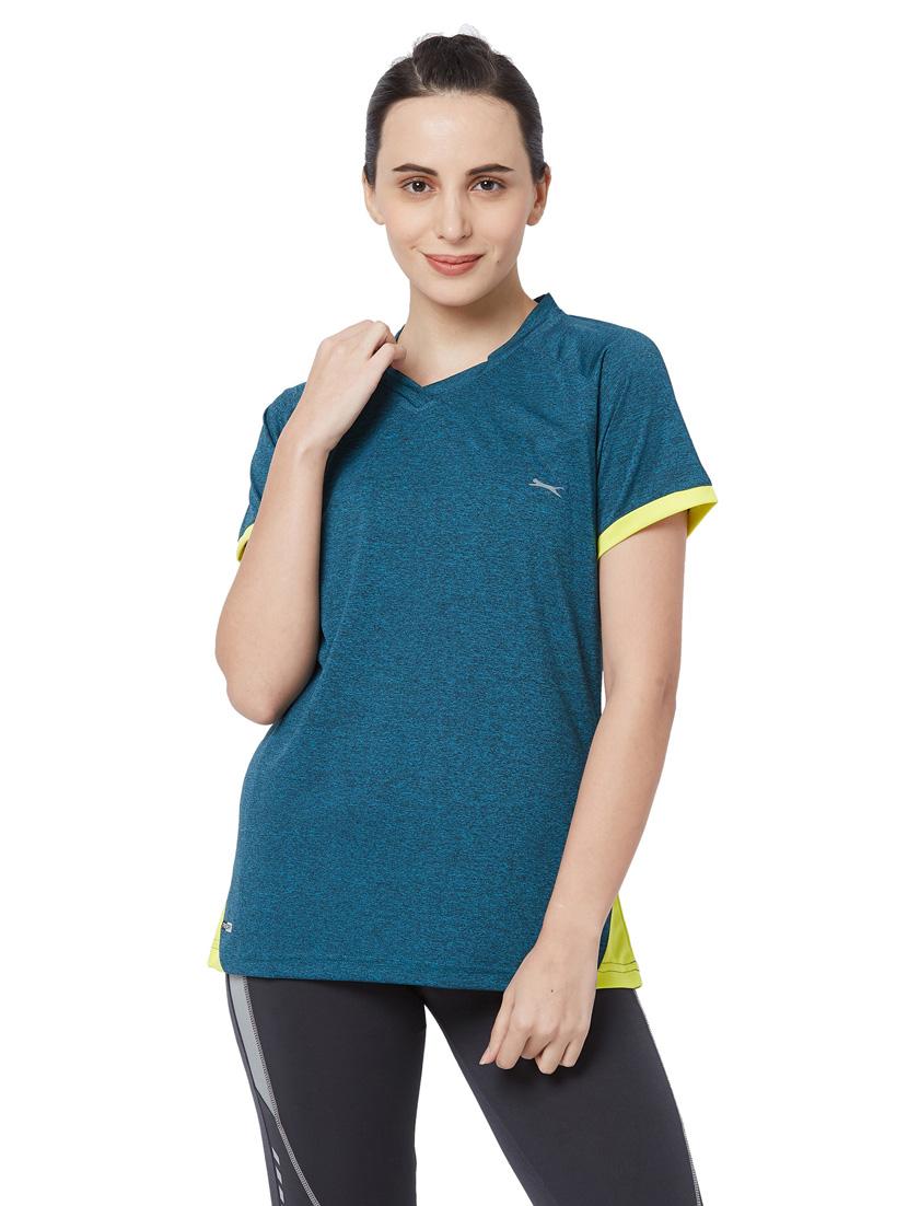 v-neck melange top - 18351358 -  Zoom Image - 0