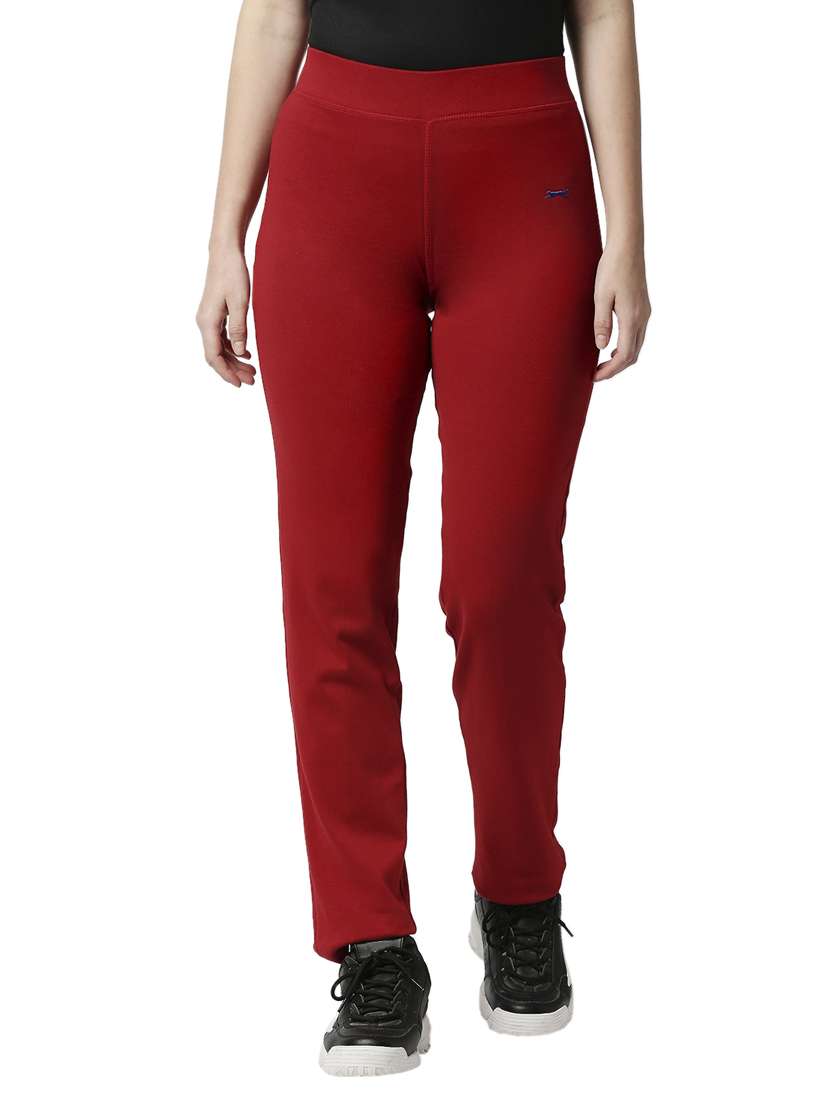 red solid track pant - 18351546 - Zoom Image - 0