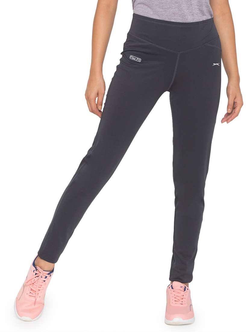 grey solid spandex track pant - 18351553 - Zoom Image - 0