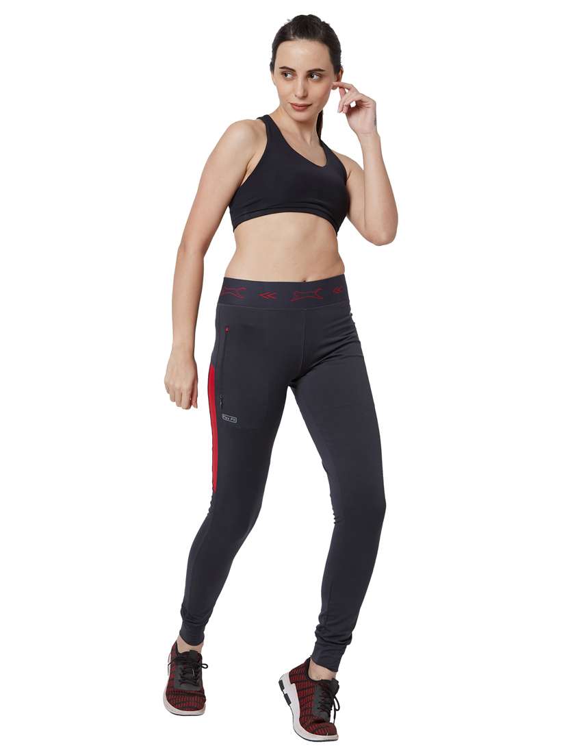navy blue solid spandex track pant - 18351563 - Standard Image - 3