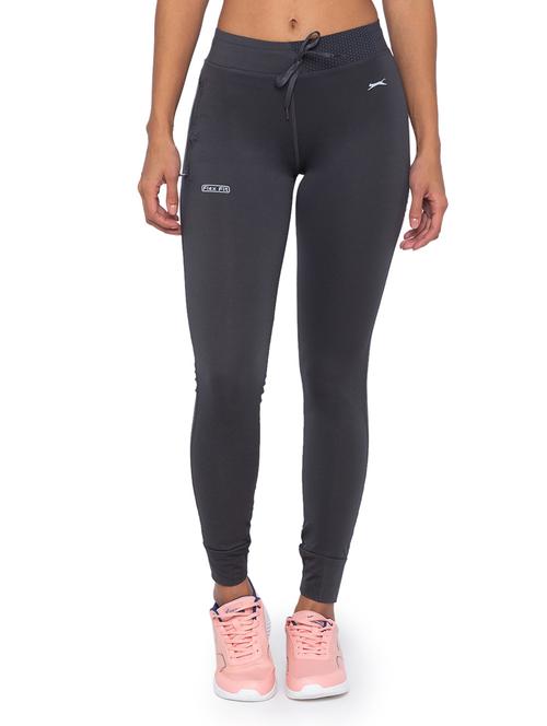 grey solid spandex track pant - 18351569 -  Standard Image - 0