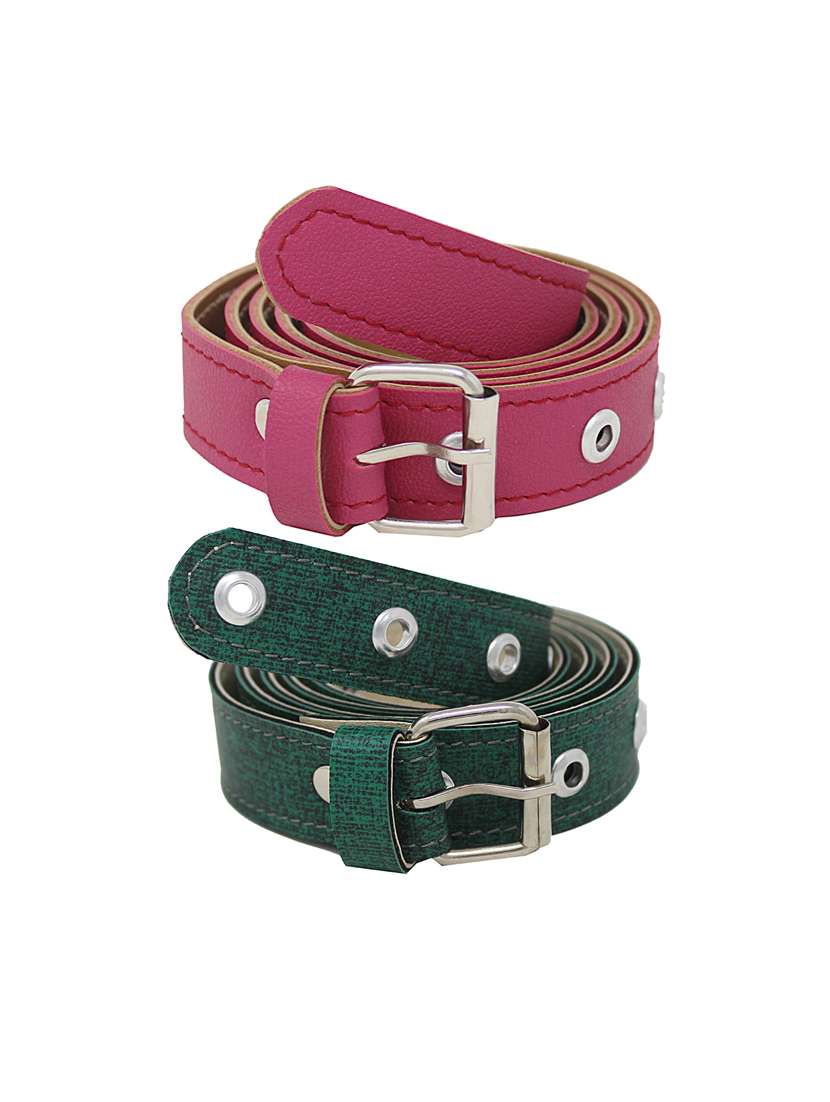 pack of 2 multi colored belt