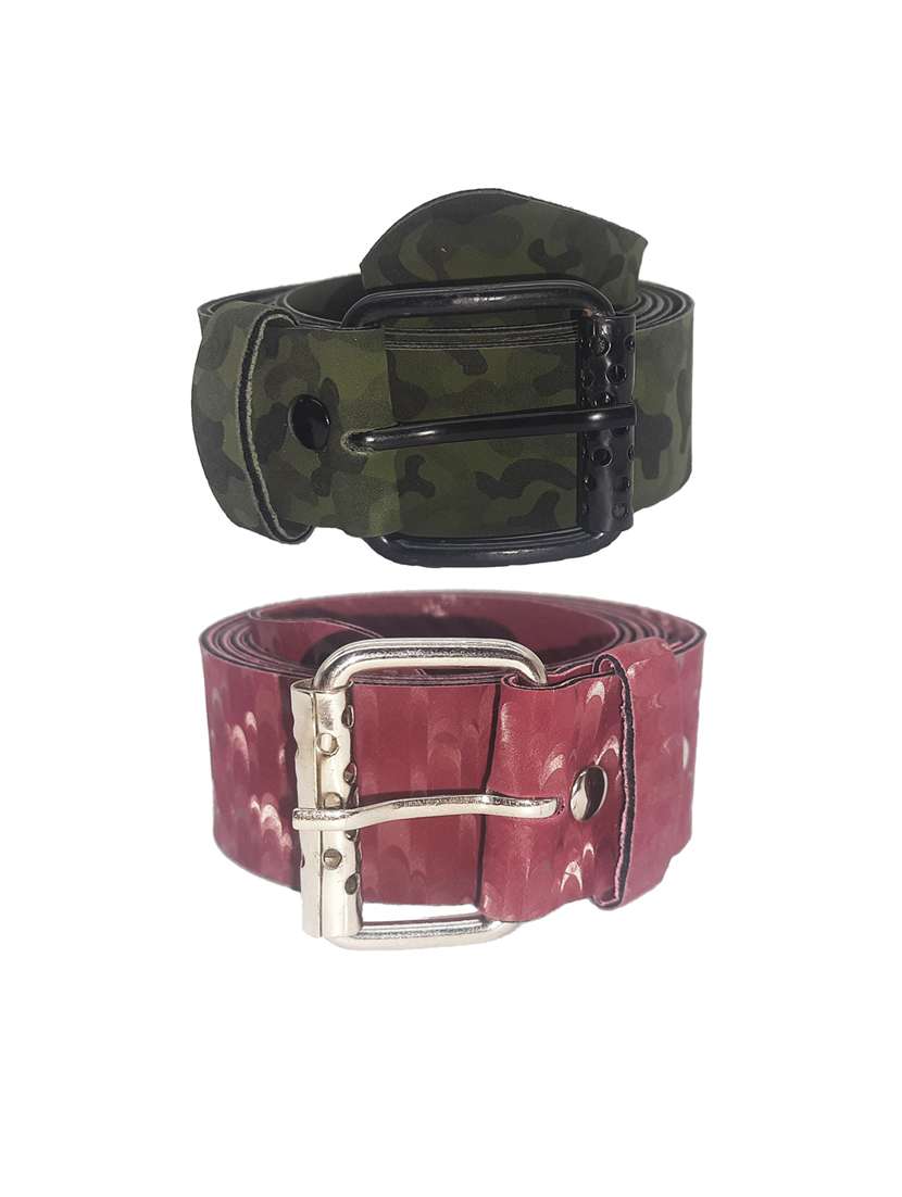 pack of 2 multi colored belt