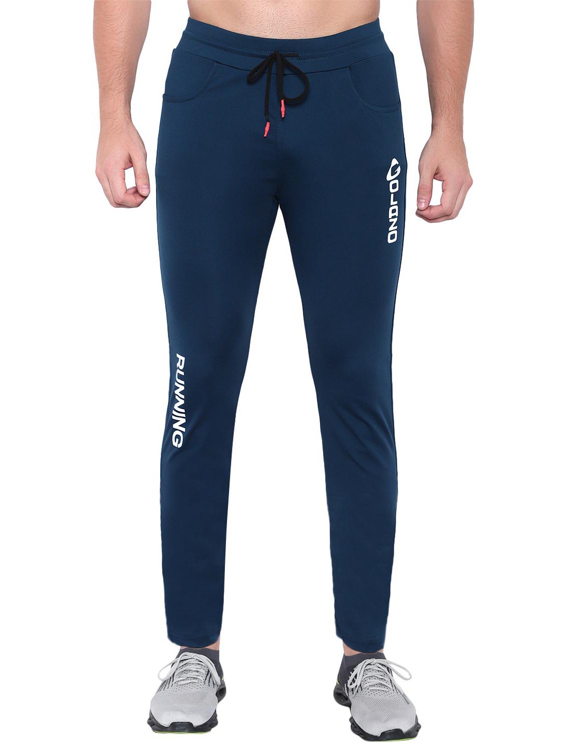 light blue solid full length track pant - 18354381 - Zoom Image - 0