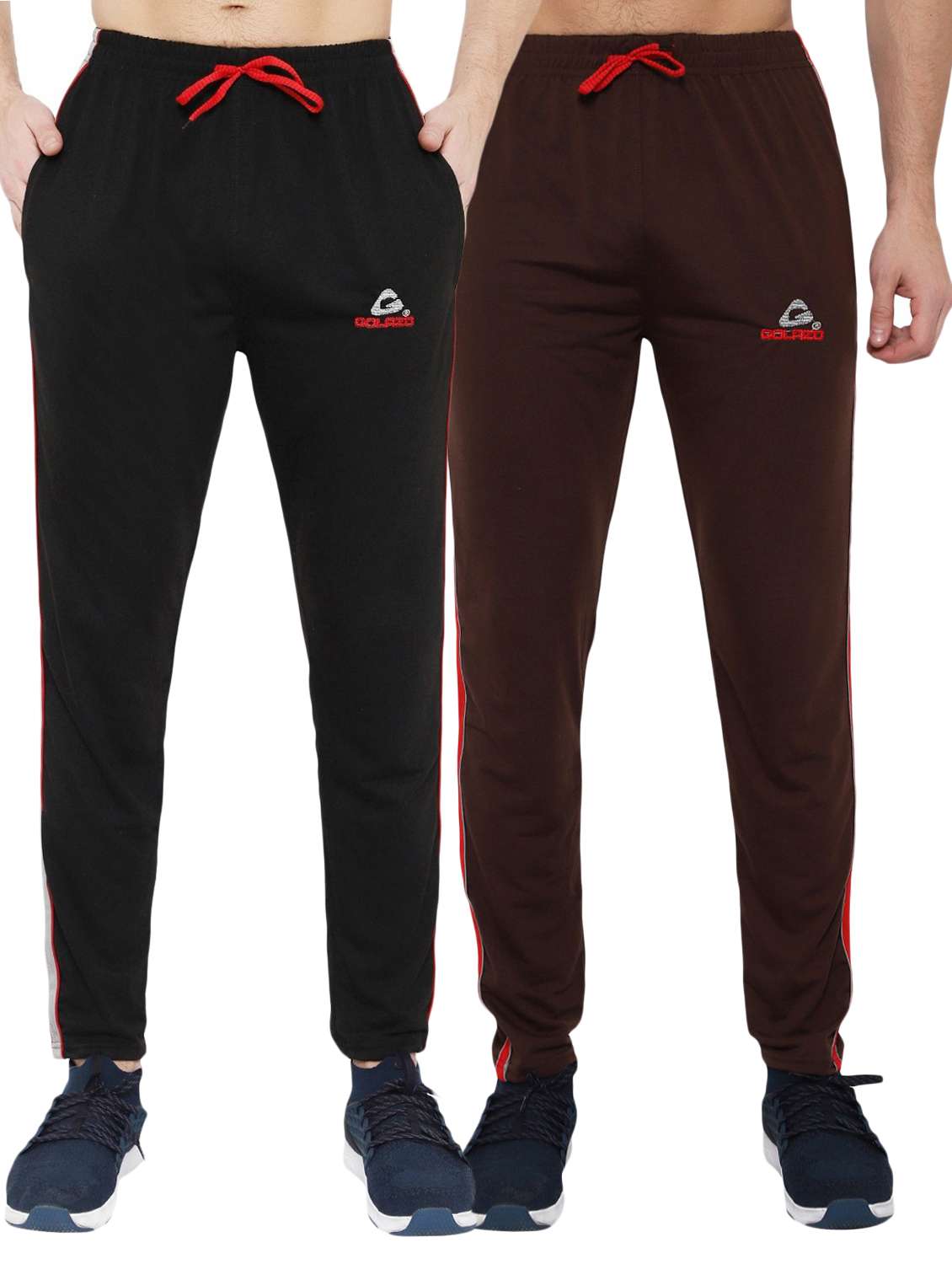 set of 2 side taped joggers track pant