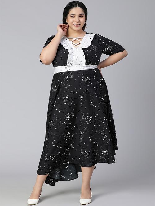 v-neck printed maxi dress - 18354488 - Standard Image - 0