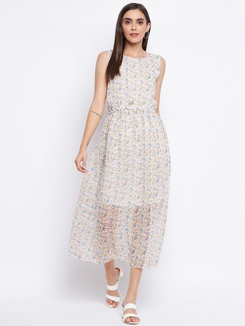 women's fit & flare floral dress - 18354939 -  Standard Image - 0
