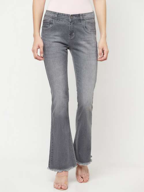 women's plain bootcut jeans - 18355355 - Standard Image - 0