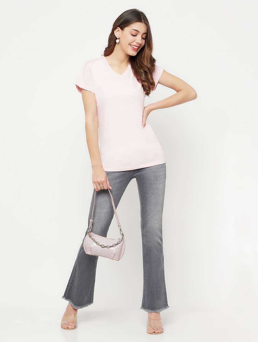 women's plain bootcut jeans - 18355355 - Standard Image - 3