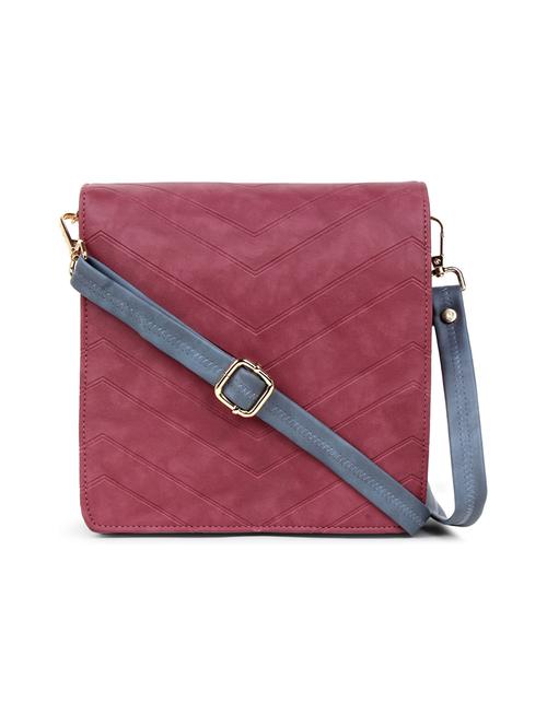 pink color block regular sling bag - 18355697 - Standard Image - 0