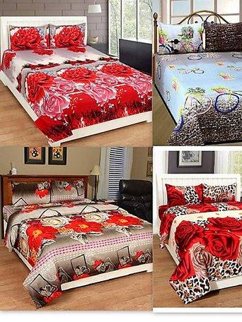home decore 3d printed bedsheet withour  - 18355763 -  Zoom Image - 0