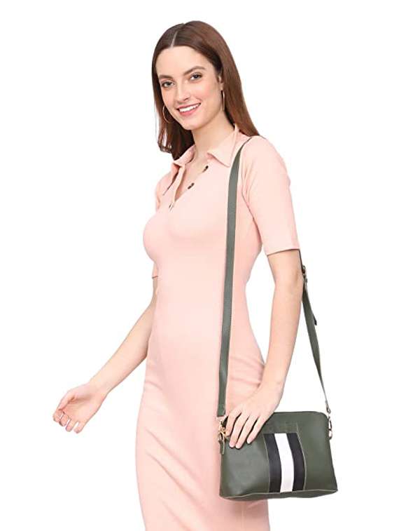 green striped regular sling bag - 18355913 - Standard Image - 3