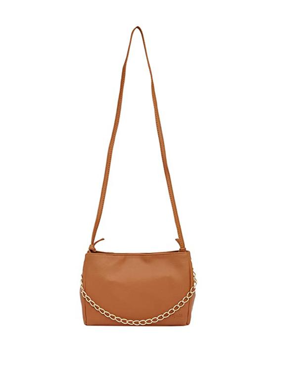 tan solid regular sling bag - 18355924 -  Zoom Image - 0