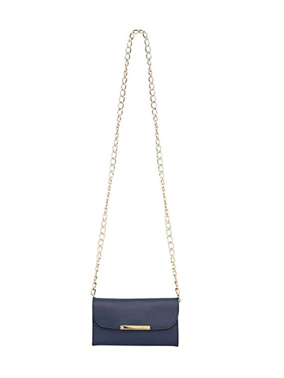 navy blue solid regular sling bag - 18355952 -  Standard Image - 3