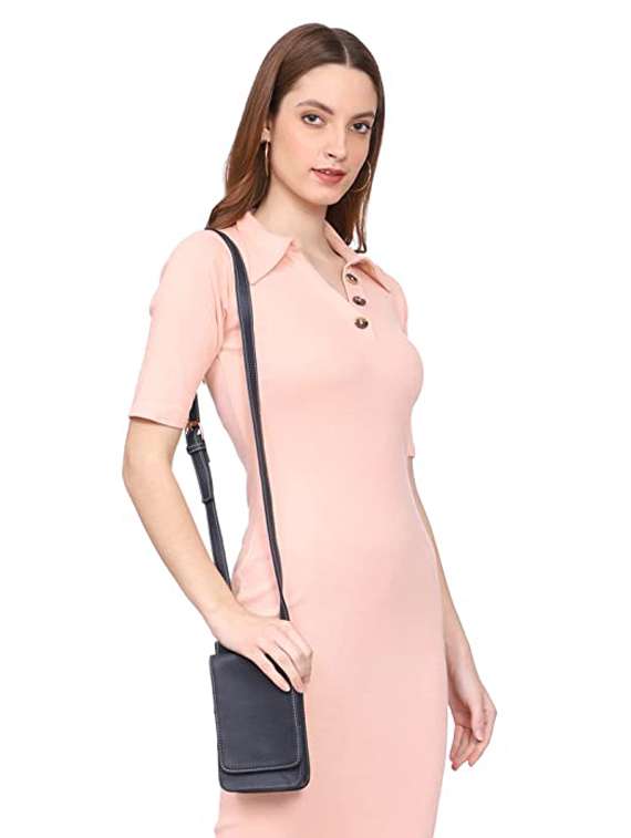 navy blue solid regular sling bag - 18355957 -  Standard Image - 3