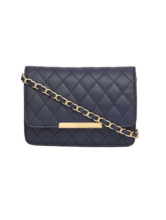 navy blue textured regular sling bag - 18355965 - Zoom Image - 0