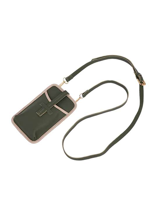 green solid regular sling bag - 18355990 -  Zoom Image - 0