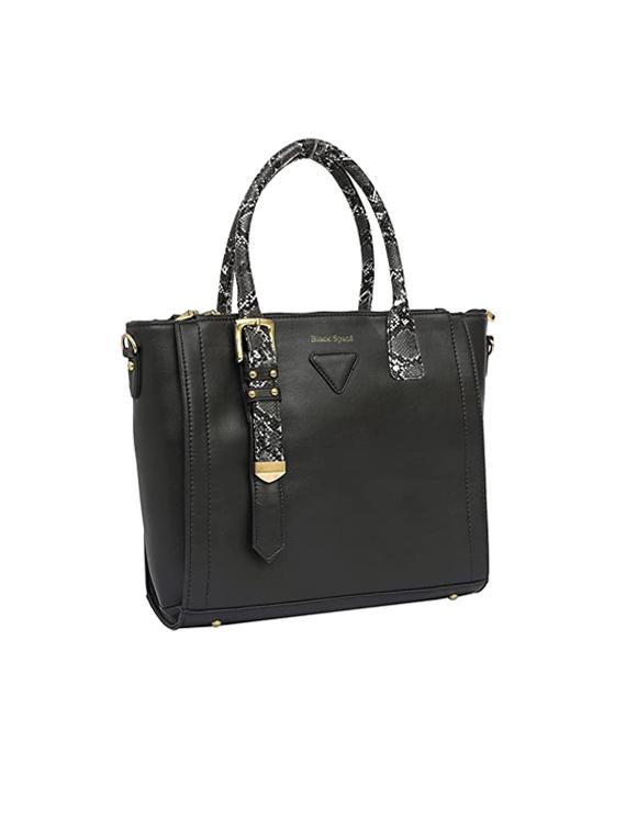 black animal print regular handbag - 18356010 - Standard Image - 3