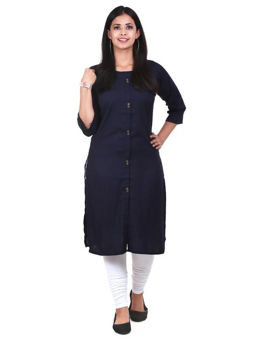 solid kurta churidaar set - 18356039 - Standard Image - 0