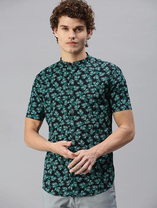 mens leaf print casual shirt - 18356074 -  Standard Image - 0