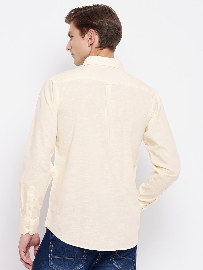 yellow solid casual shirt - 18356804 - Standard Image - 3