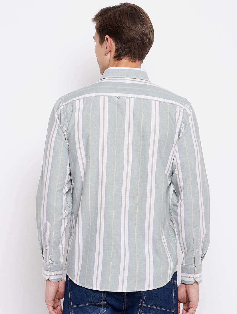 green striped casual shirt - 18356807 -  Standard Image - 3