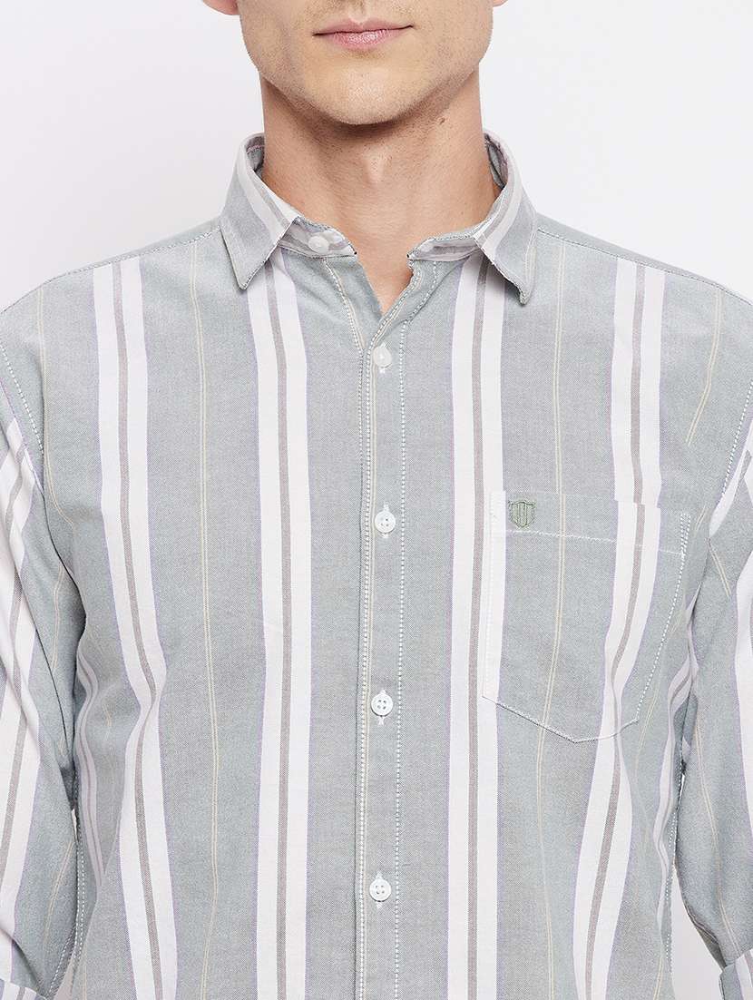 green striped casual shirt - 18356807 -  Standard Image - 5