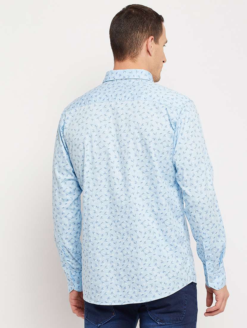 blue printed casual shirt - 18356819 -  Standard Image - 3