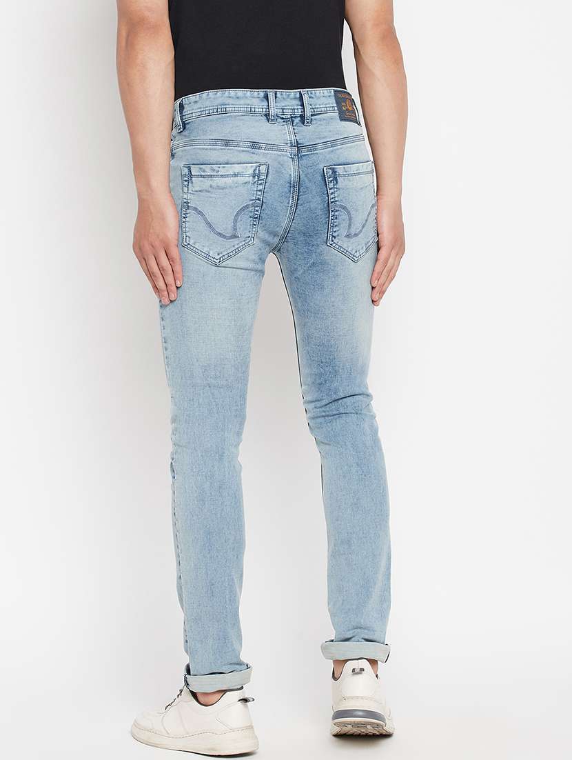 blue light-washed denim jean - 18356828 -  Standard Image - 3