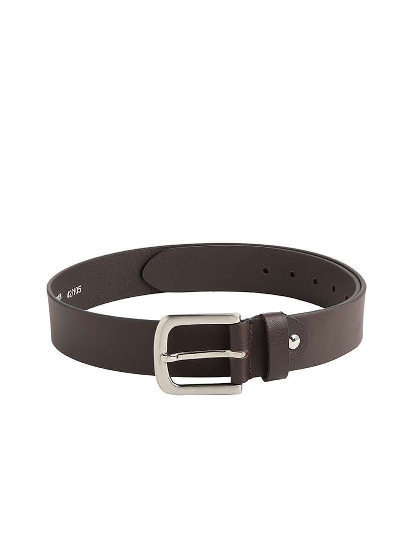 brown leather belt