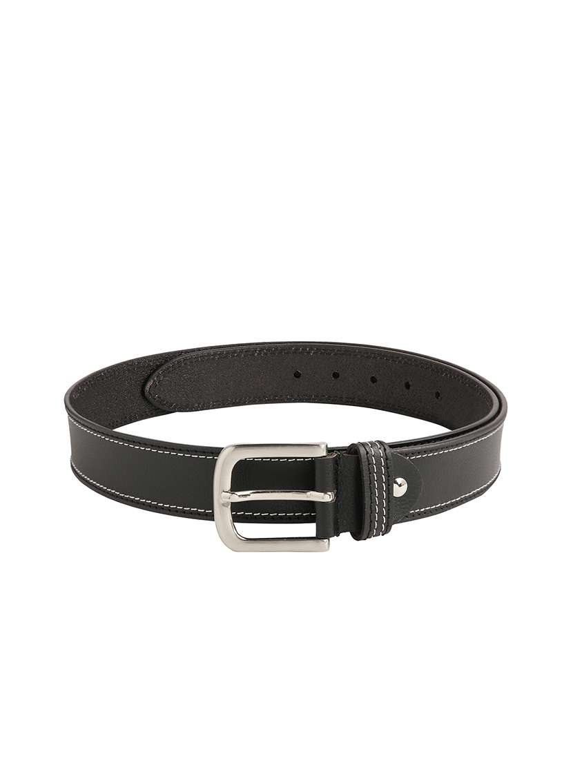 black leather belt