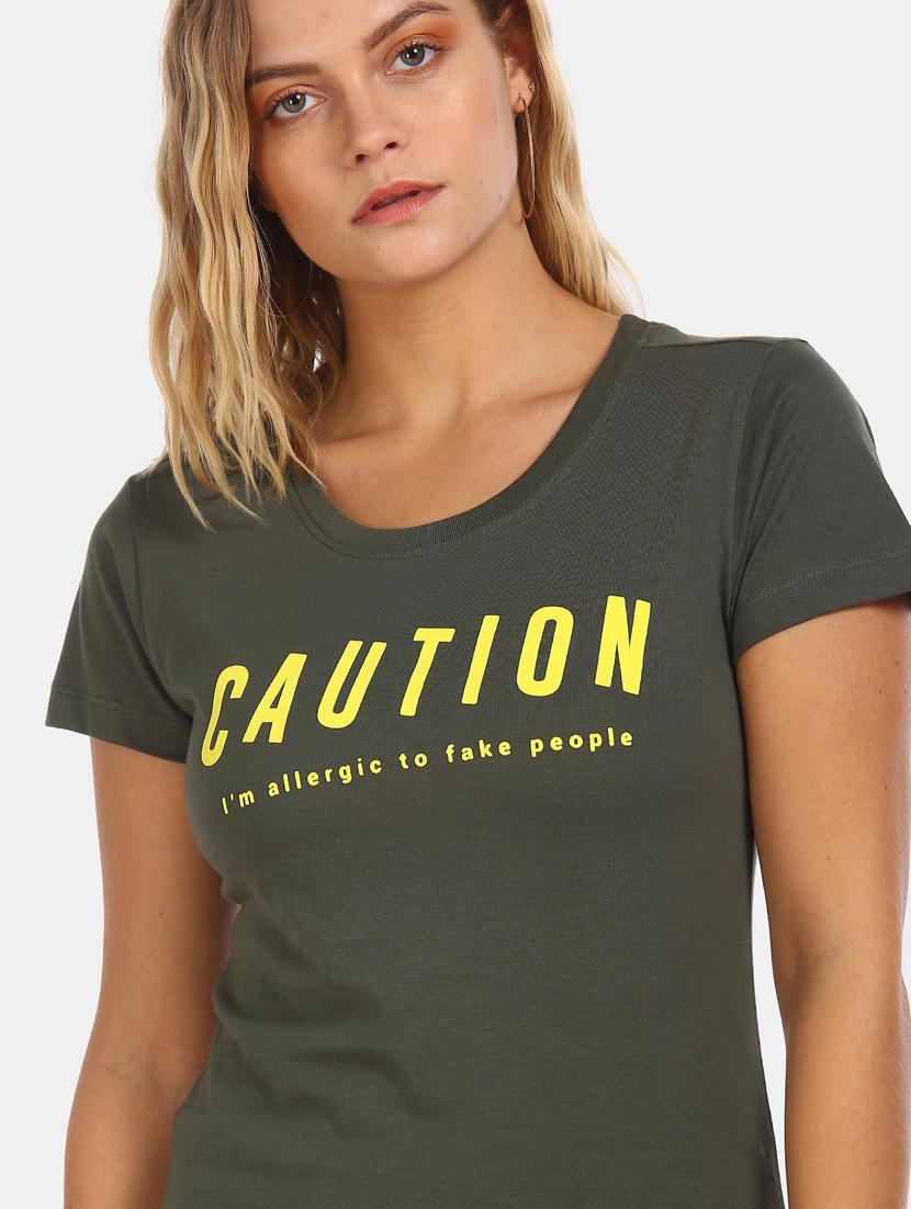 round neck typography tee - 18358152 - Standard Image - 5