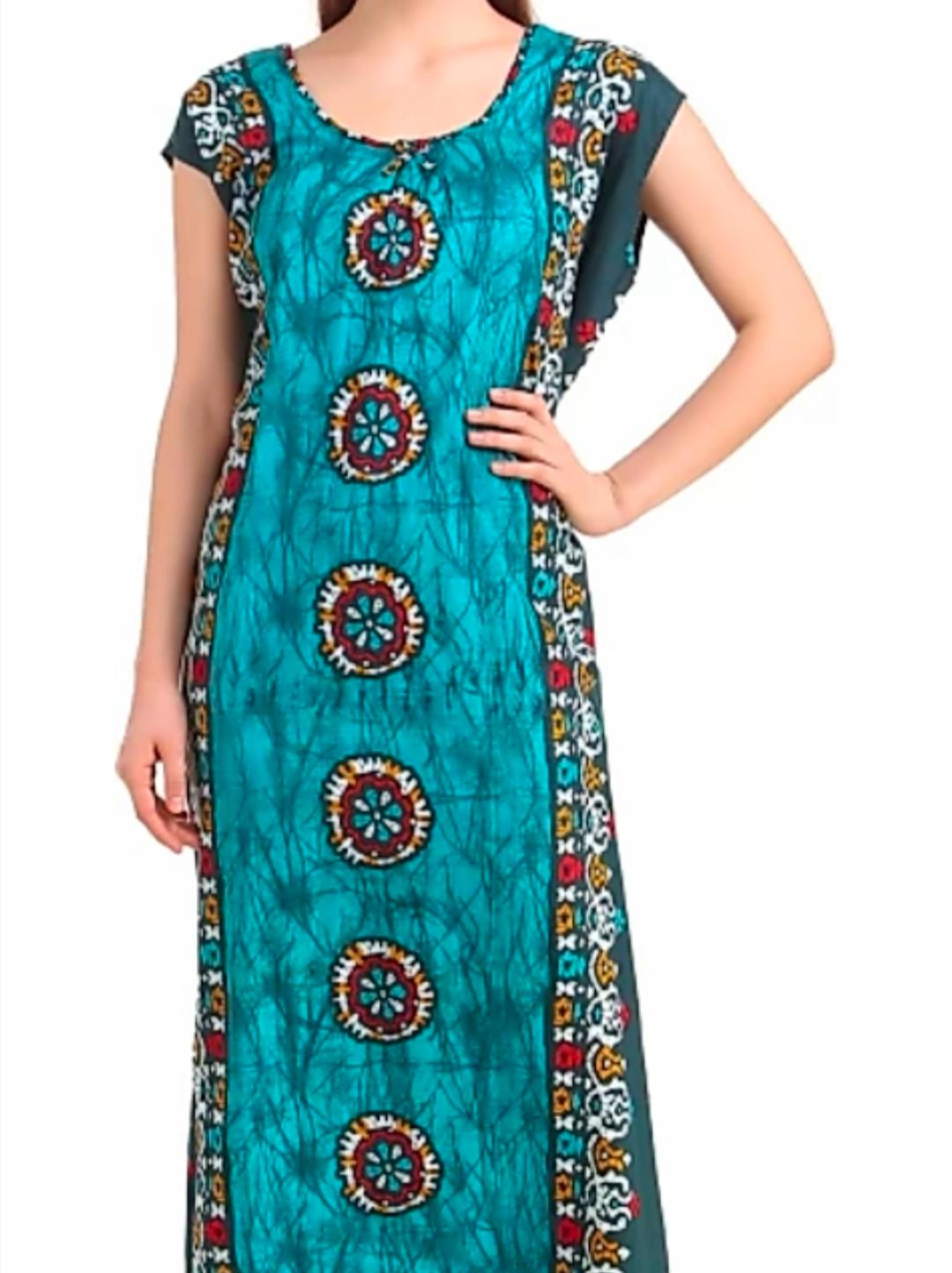 green cotton nightwear set - 18358582 -  Zoom Image - 0