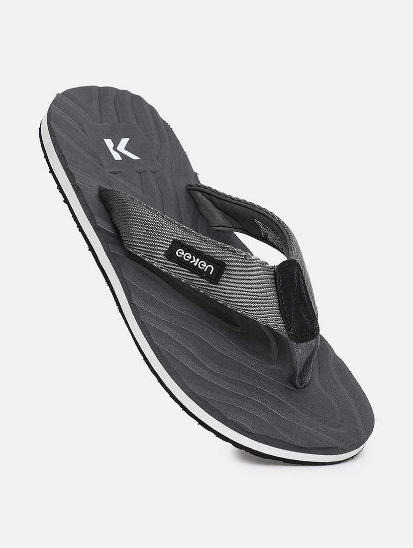 grey rubber slip on flip flops - 18358717 -  Standard Image - 3