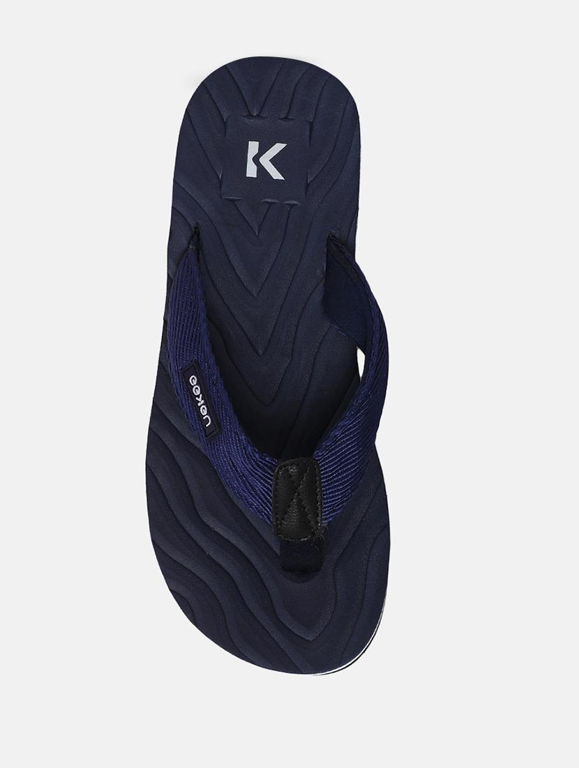 navy rubber slip on flip flops - 18358718 - Standard Image - 5