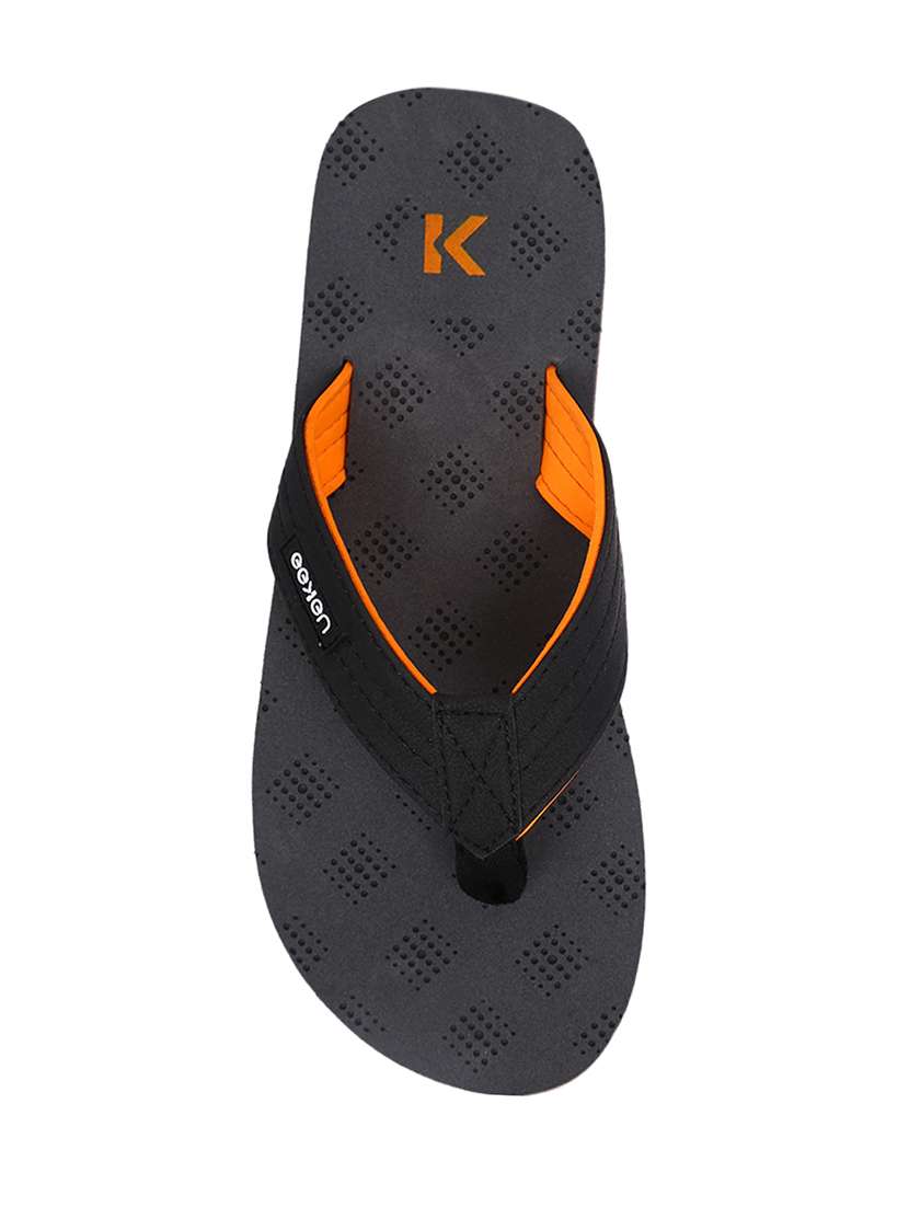 multi colored rubber slip on flip flops - 18358719 -  Standard Image - 3