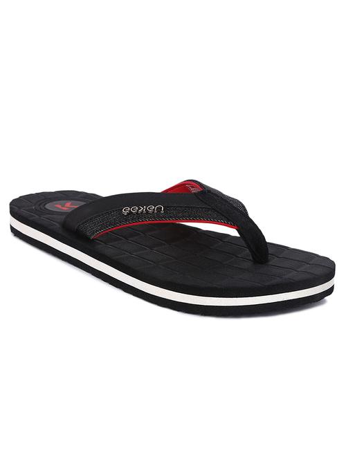 black rubber slip on flip flops - 18358720 - Standard Image - 0